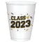 AMSCAN CA Graduation 2023 Graduation White Cups, 16 Inches, 25 Count