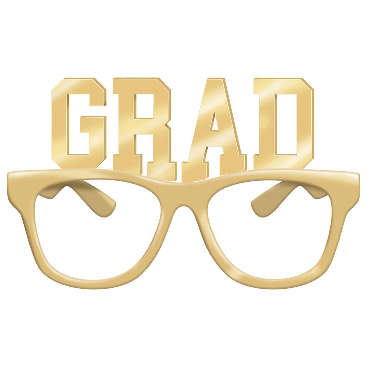 AMSCAN CA Graduation Gold Graduation Glasses , 6 Count