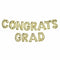 AMSCAN CA Graduation Graduation Air-Filled Balloon Letter Banner Kit, "Congrats Grad", Gold