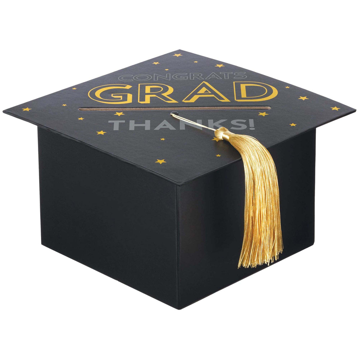 AMSCAN CA Graduation Graduation Cap Shaped Card Box, 5 x 10 Inches, 1 Count