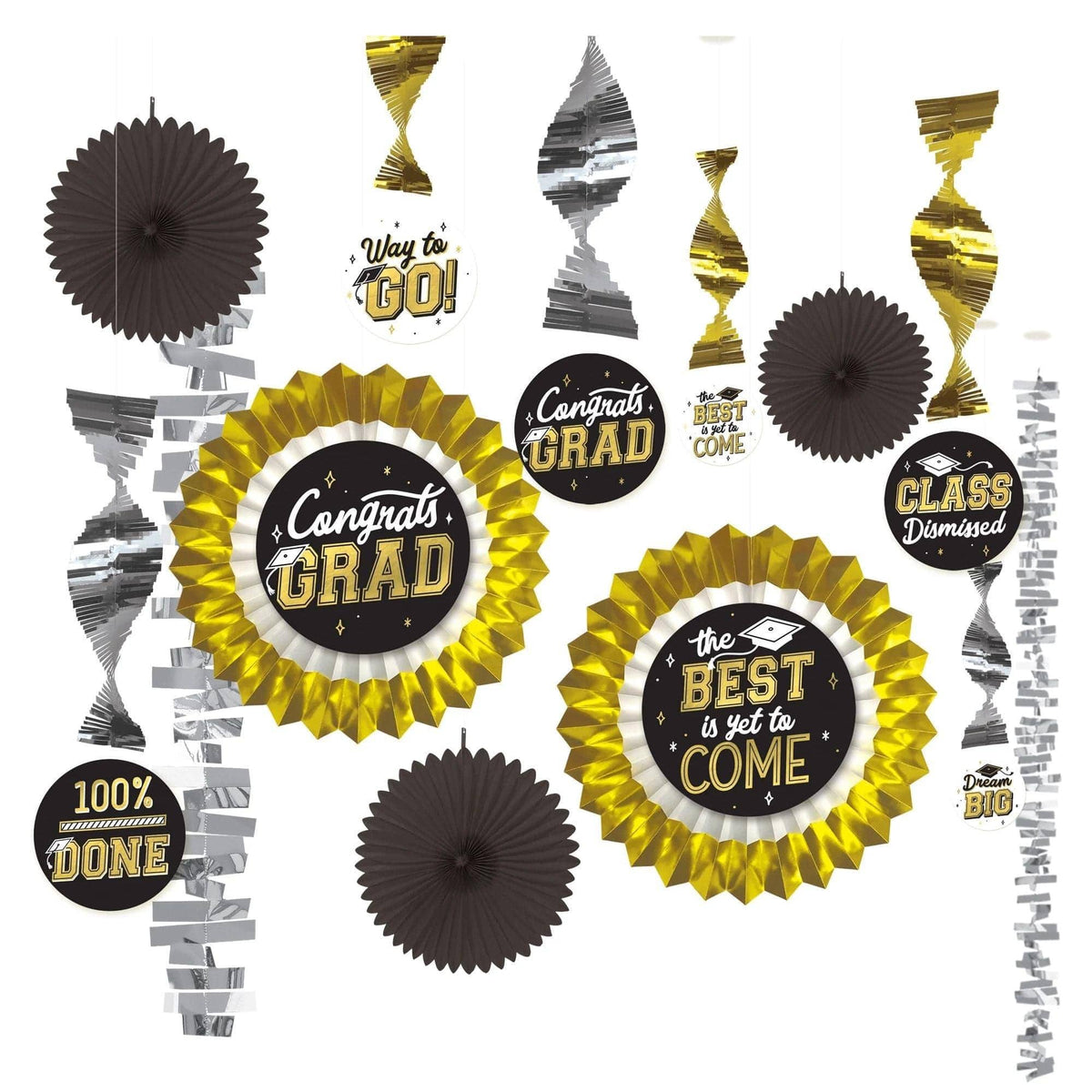 AMSCAN CA Graduation Graduation Decoration Kit "Congrats Grad", 13 Count