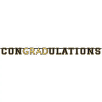 AMSCAN CA Graduation Graduation Letter Banner, 130 x 9 Inches, 1 Count