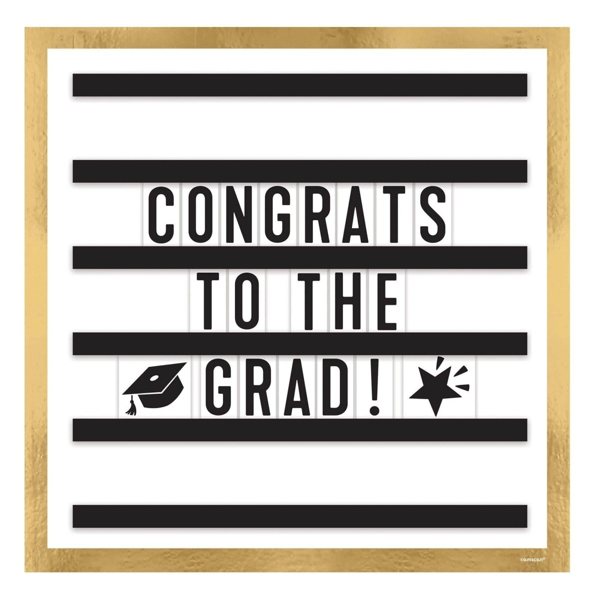 AMSCAN CA Graduation Graduation Letter Board "Congrats to the Grad!", 12" x 12"