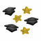 AMSCAN CA Graduation Graduation Table Decorations, Hats and Stars, 32 Count