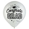 AMSCAN CA Graduation Graduation White Latex Balloons, 12 Inches, 15 Count