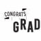 AMSCAN CA Graduation Graduation Yard Signs "Congrats Grad", Black and White