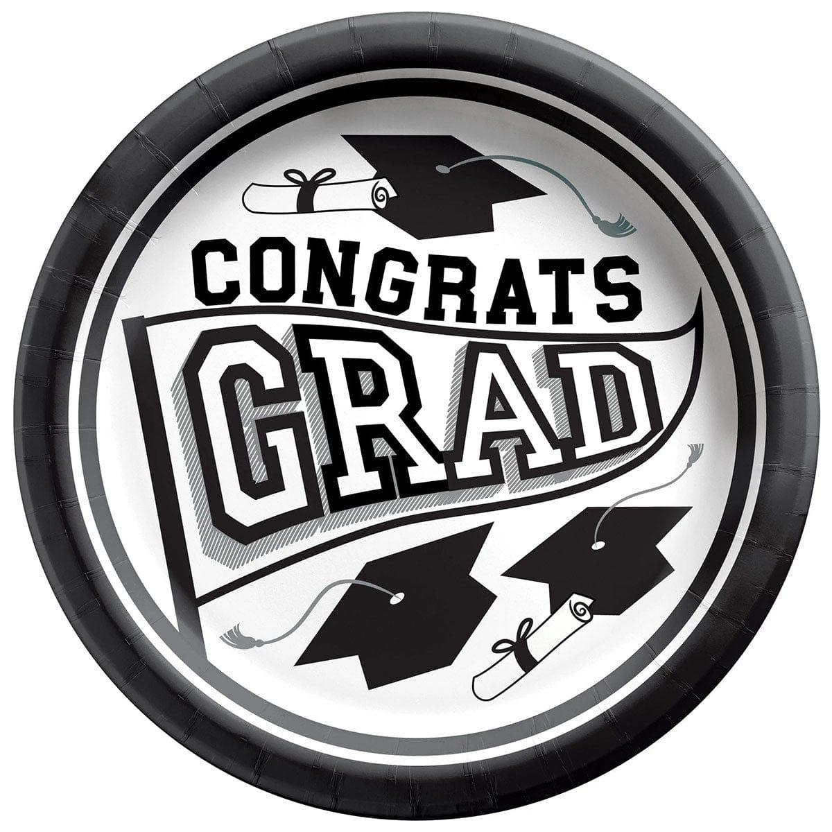 AMSCAN CA Graduation Graduation "You Did It Grad" Dessert Paper Plates, 9 in