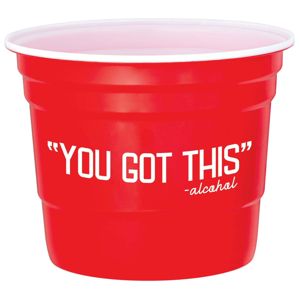 AMSCAN CA Graduation Graduation "You got this" Red Ice Bucket, 6 L, 1 Count