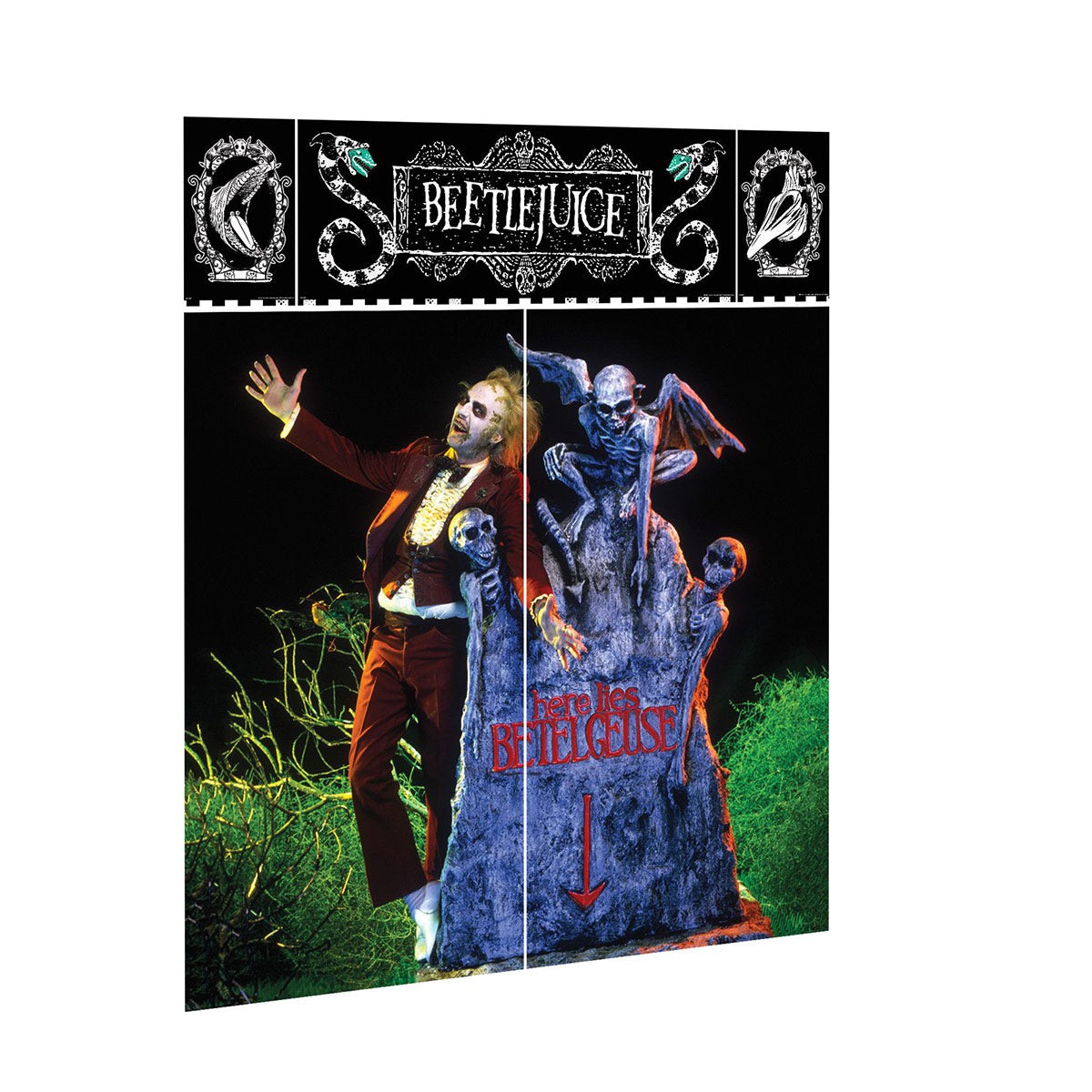 AMSCAN CA Halloween Beetlejuice Wall Scene Setter Decorating Kit 192937191750