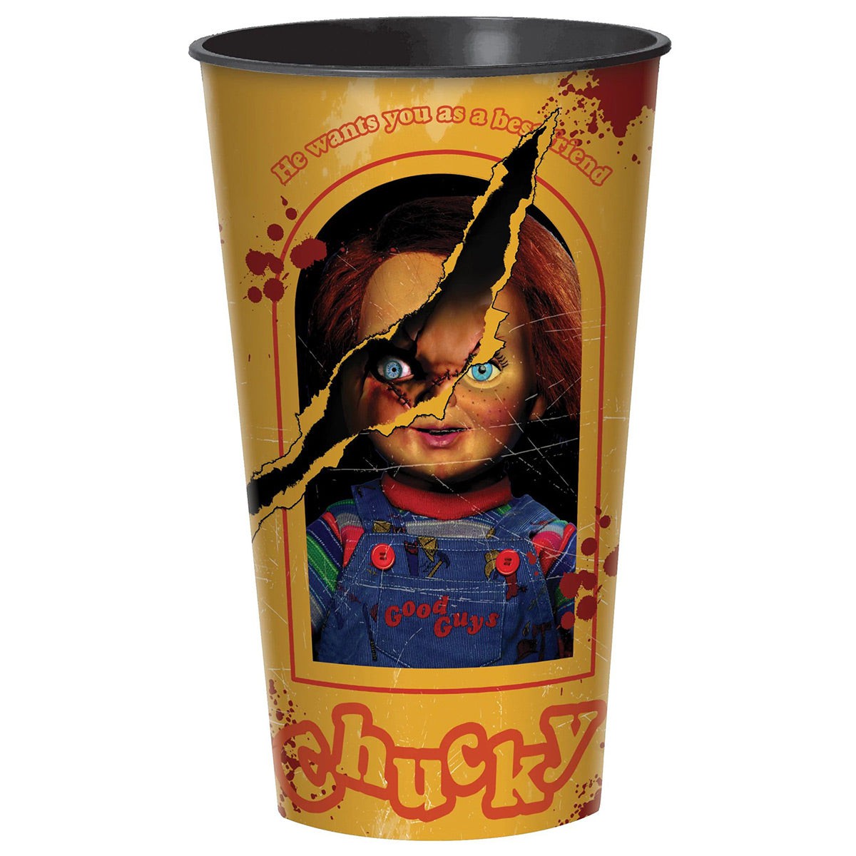 AMSCAN CA Halloween Chucky Party Favour Cup, 32 oz. 192937253236
