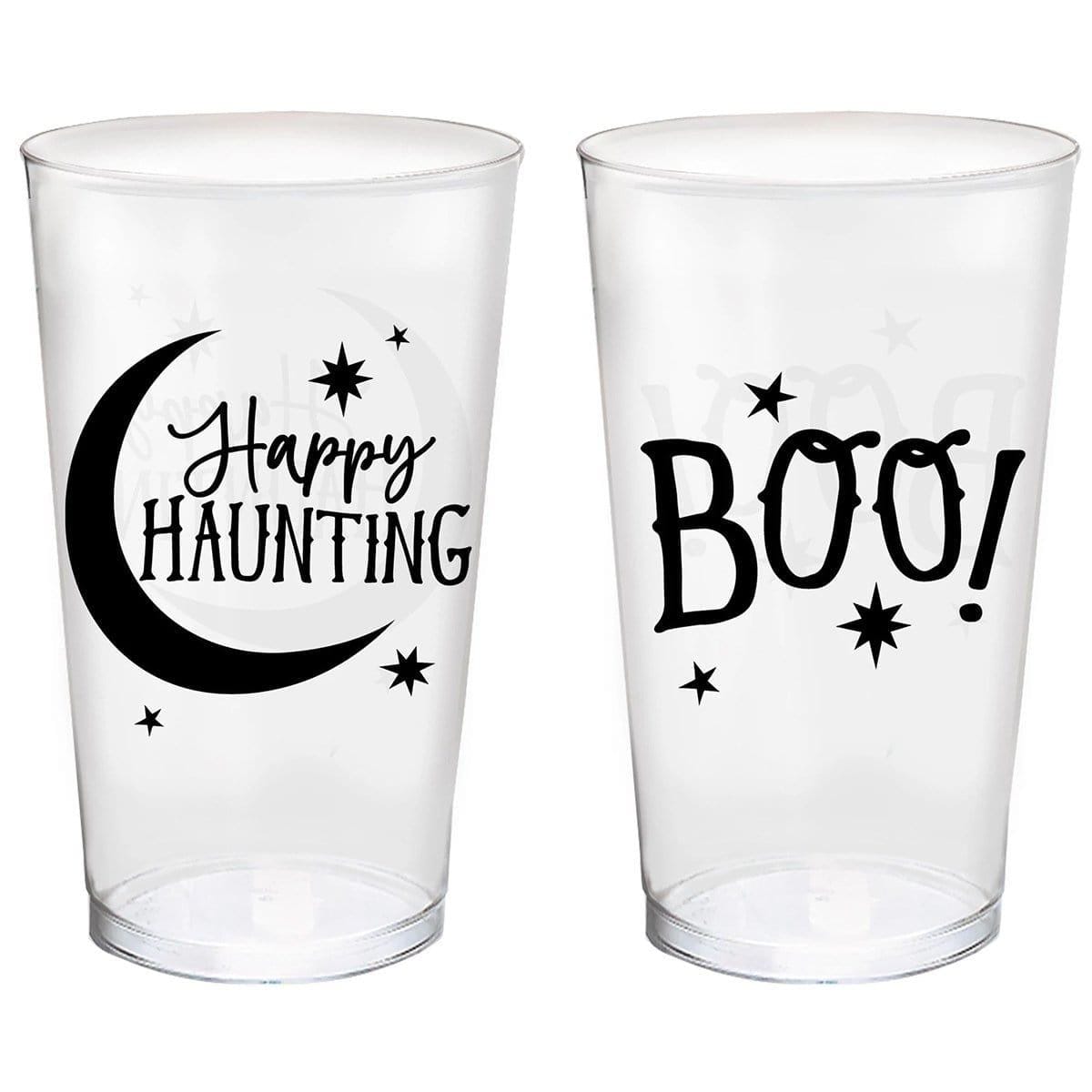 Buy Halloween Classic Black&White Printed Tumblers, Assortment, 1 count sold at Party Expert