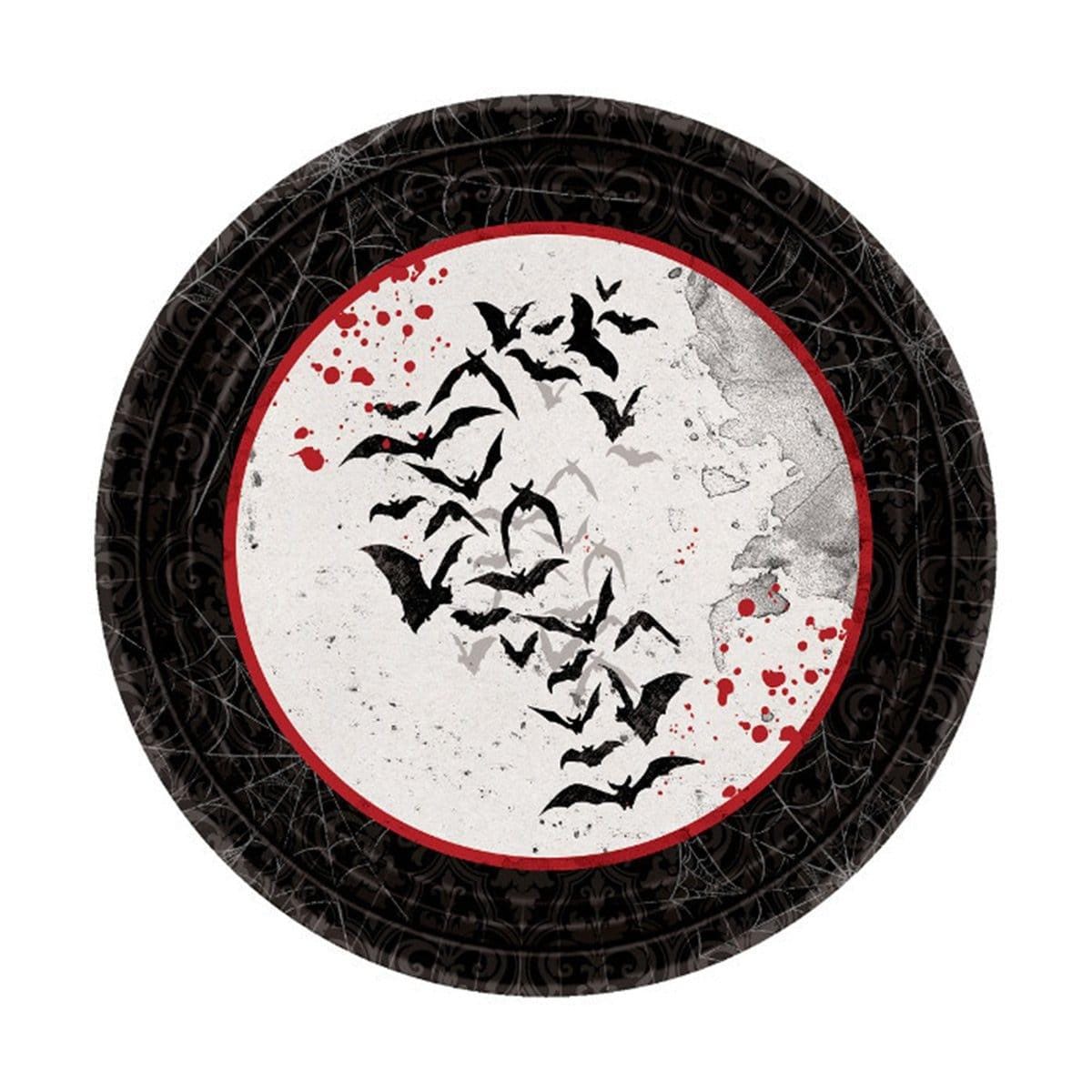Buy Halloween Dark Manor paper plates 7 inches, 8 per package sold at Party Expert