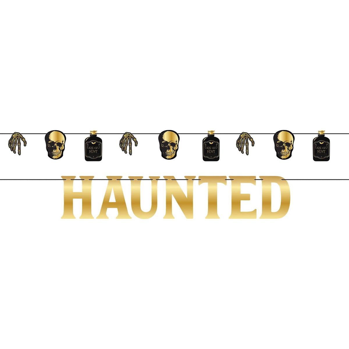 AMSCAN CA Halloween Glam Boneyard Double Banner, 6 ft 192937251911