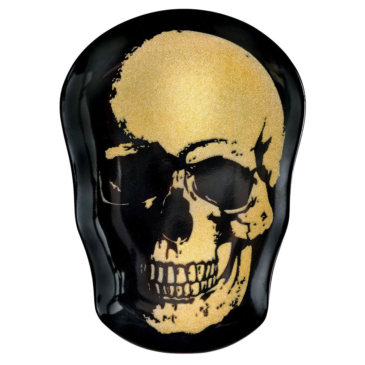 AMSCAN CA Halloween Glam Boneyard Gold Skull Platter 192937351819
