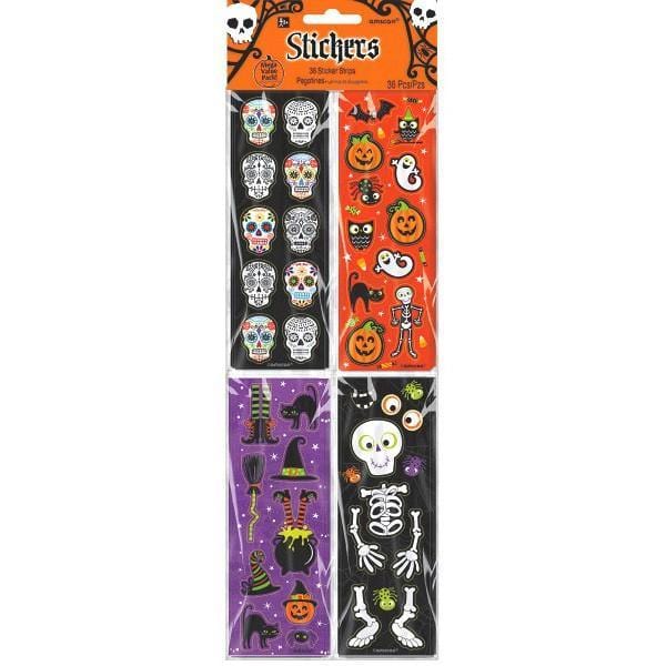Buy Halloween Halloween stickers, 36 per package sold at Party Expert