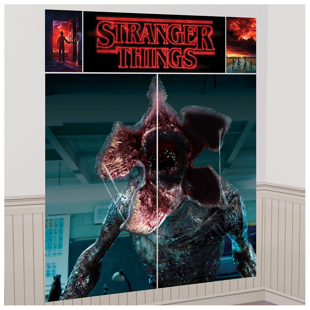AMSCAN CA Halloween Stranger Things Party Scene Setter, 5.5 x 6.5 Feet 192937068403
