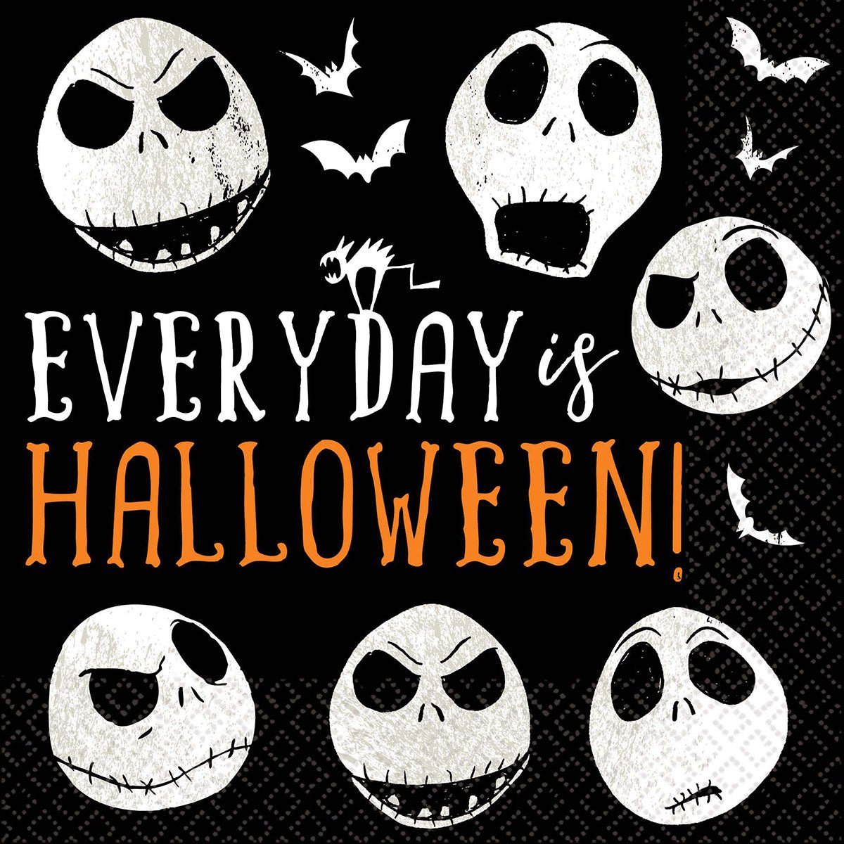 AMSCAN CA Halloween The Nightmare Before Christmas Large Lunch Napkins, 16 Count 013051837839