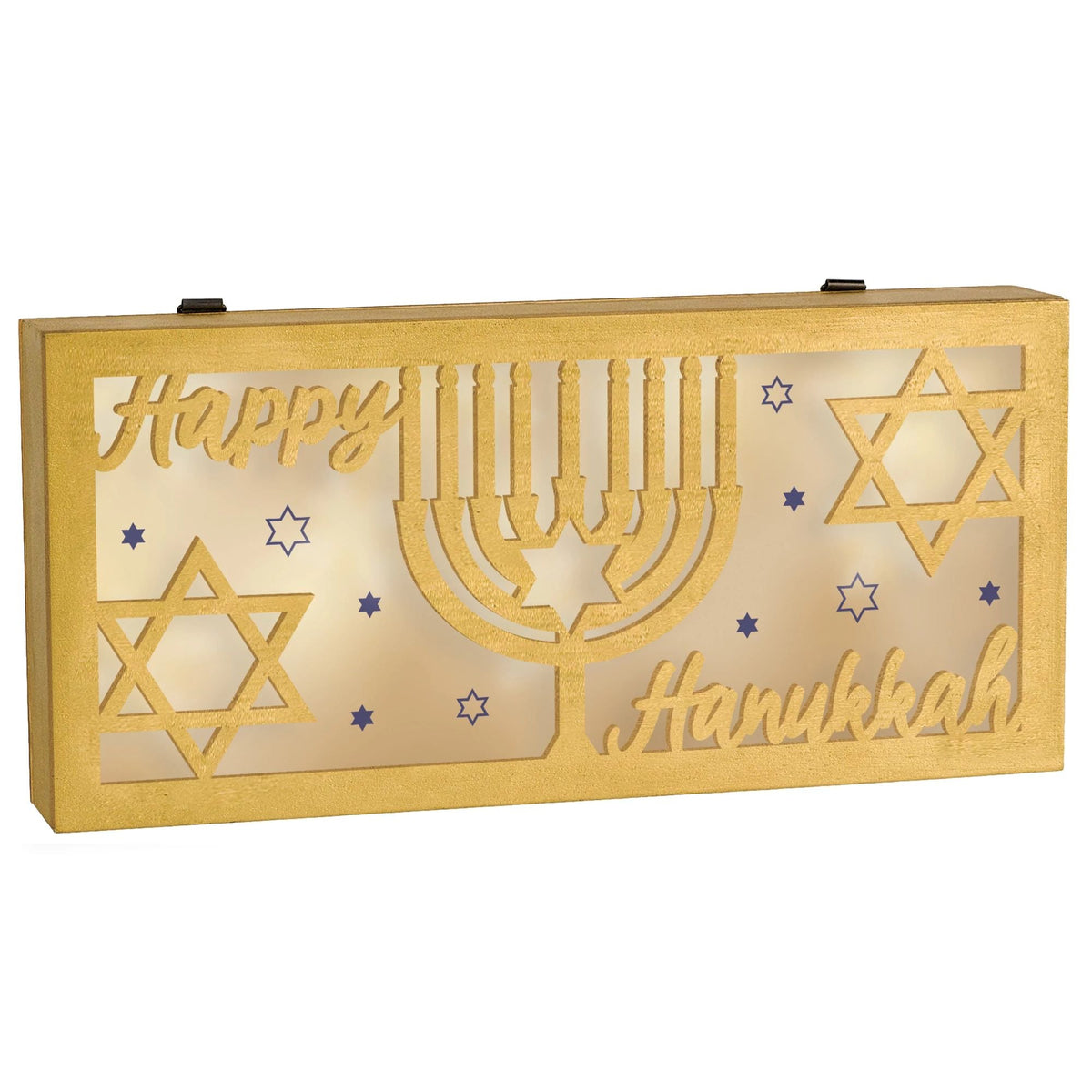 AMSCAN CA Hanukkah Hanukkah Festival of Light Wooden Light Up Decoration, 5 X 11 Inches