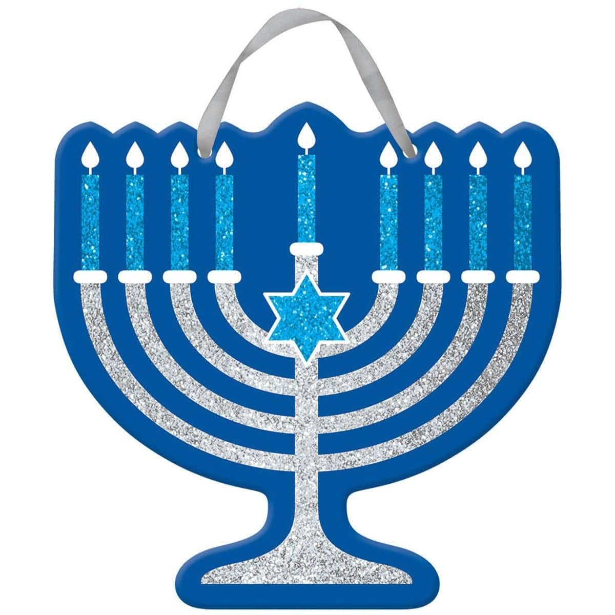 Buy Hanukkah Hanukkah Glitter Sign 11.5 X 11.5 In. sold at Party Expert