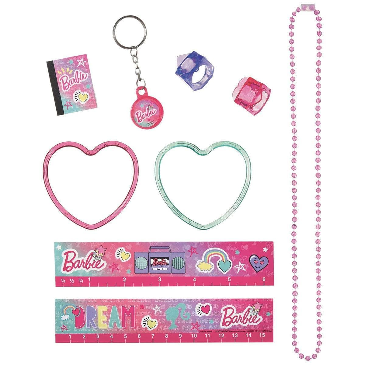 AMSCAN CA Kids Birthday Barbie Accessory Kit, 48 Count