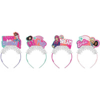 AMSCAN CA Kids Birthday Barbie Headbands, 4 Count