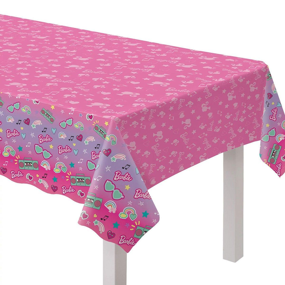 AMSCAN CA Kids Birthday Barbie Table Cover, Plastic