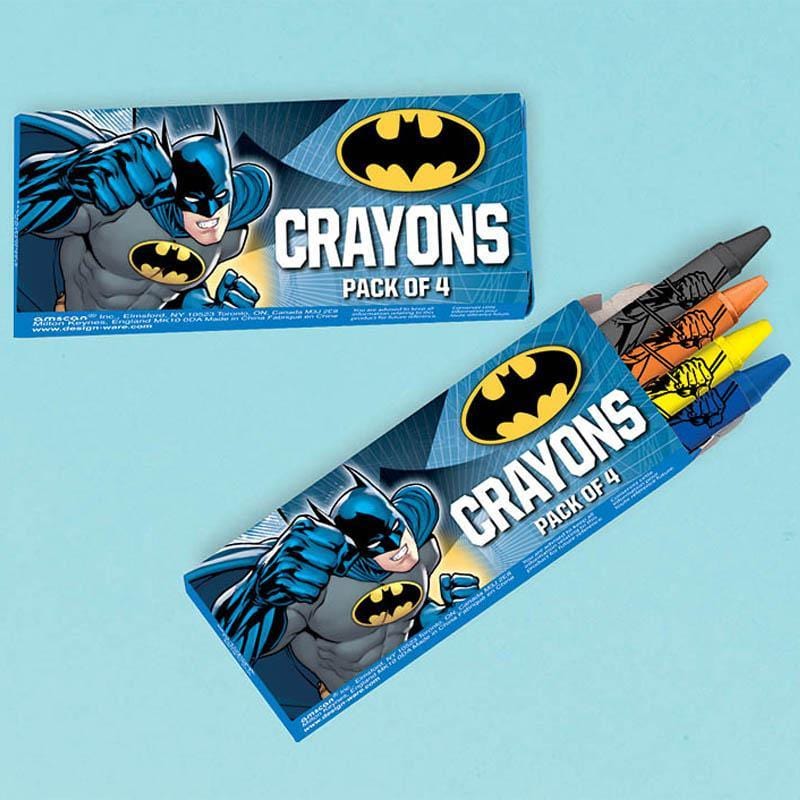 Buy Kids Birthday Batman crayons, 4 per package sold at Party Expert