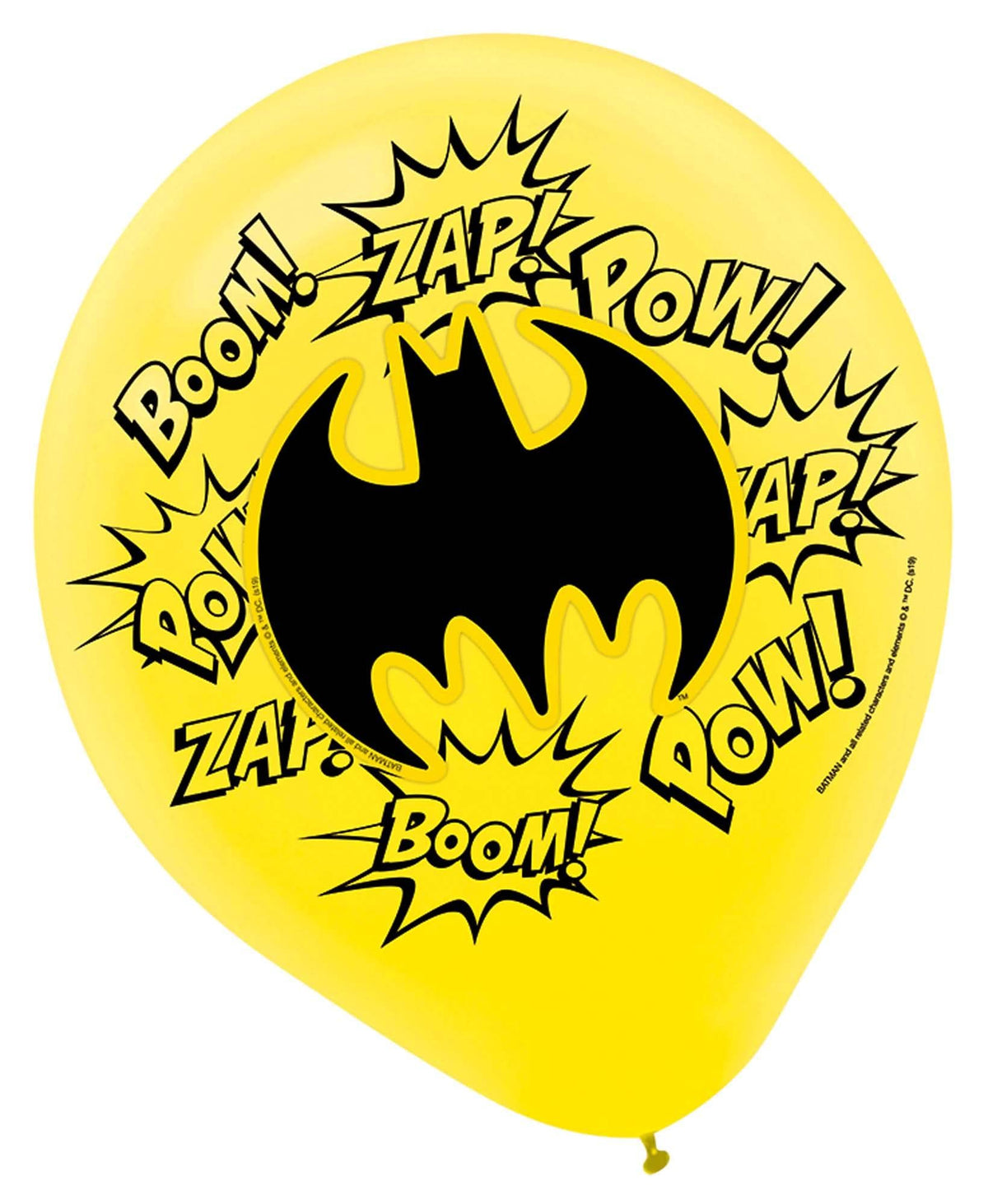 Buy Kids Birthday Batman latex ballons 12 inches, 6 per package sold at Party Expert