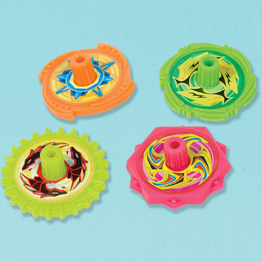 Buy Kids Birthday Battle-style spin tops, 12 per package sold at Party Expert