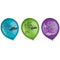 AMSCAN CA Kids Birthday Buzz Lightyear Printed Latex Balloons, Blue, Green and Purple, 12 inches, 6 Count 192937343555
