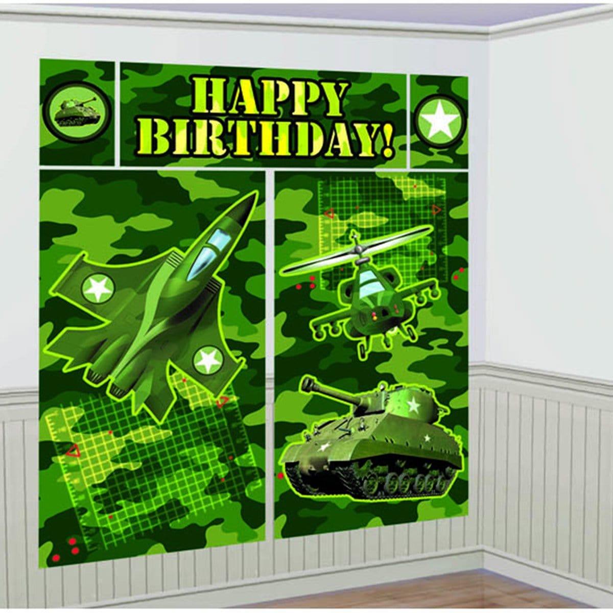 Buy Kids Birthday Camouflage scene setter sold at Party Expert