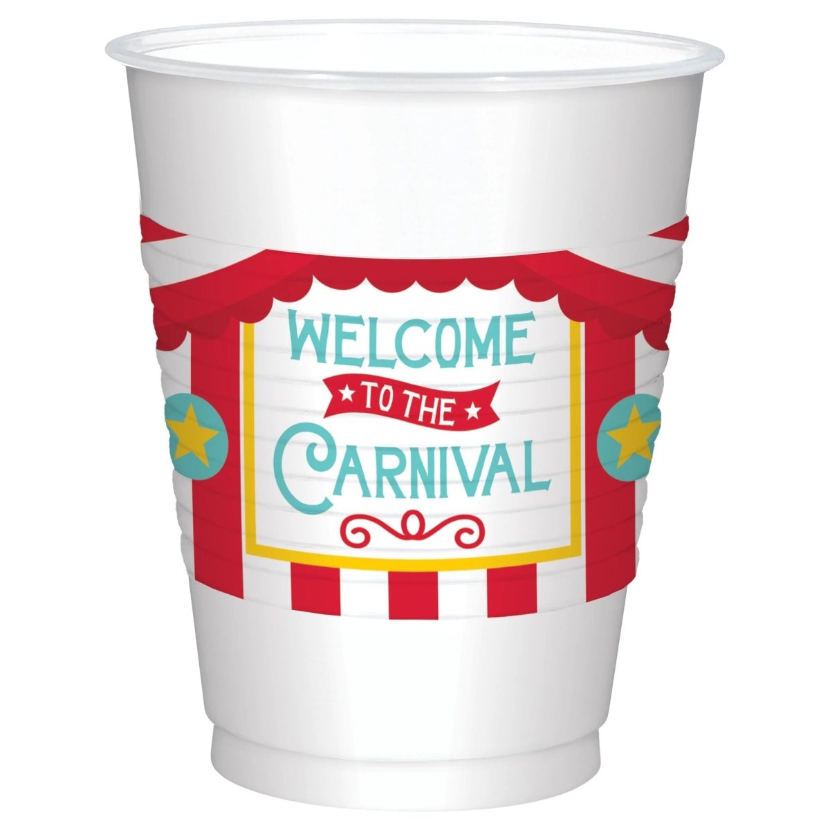 AMSCAN CA Kids Birthday Carnival Birthday Party Plastic Favor Cup, 25 Count 192937199329
