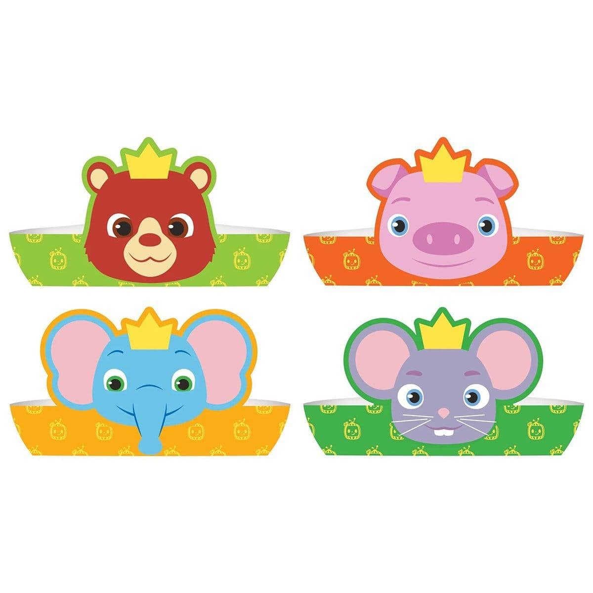 Buy Kids Birthday Cocomelon Paper Crowns, 8 Count sold at Party Expert
