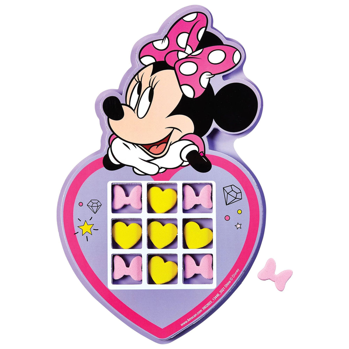AMSCAN CA Kids Birthday Disney Minnie Mouse Tic-Tac-Toe, 1 Count