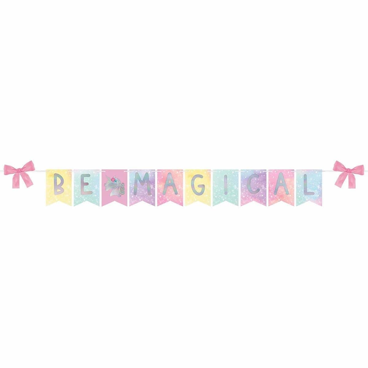 Buy Kids Birthday Enchanted Unicorn Banner sold at Party Expert
