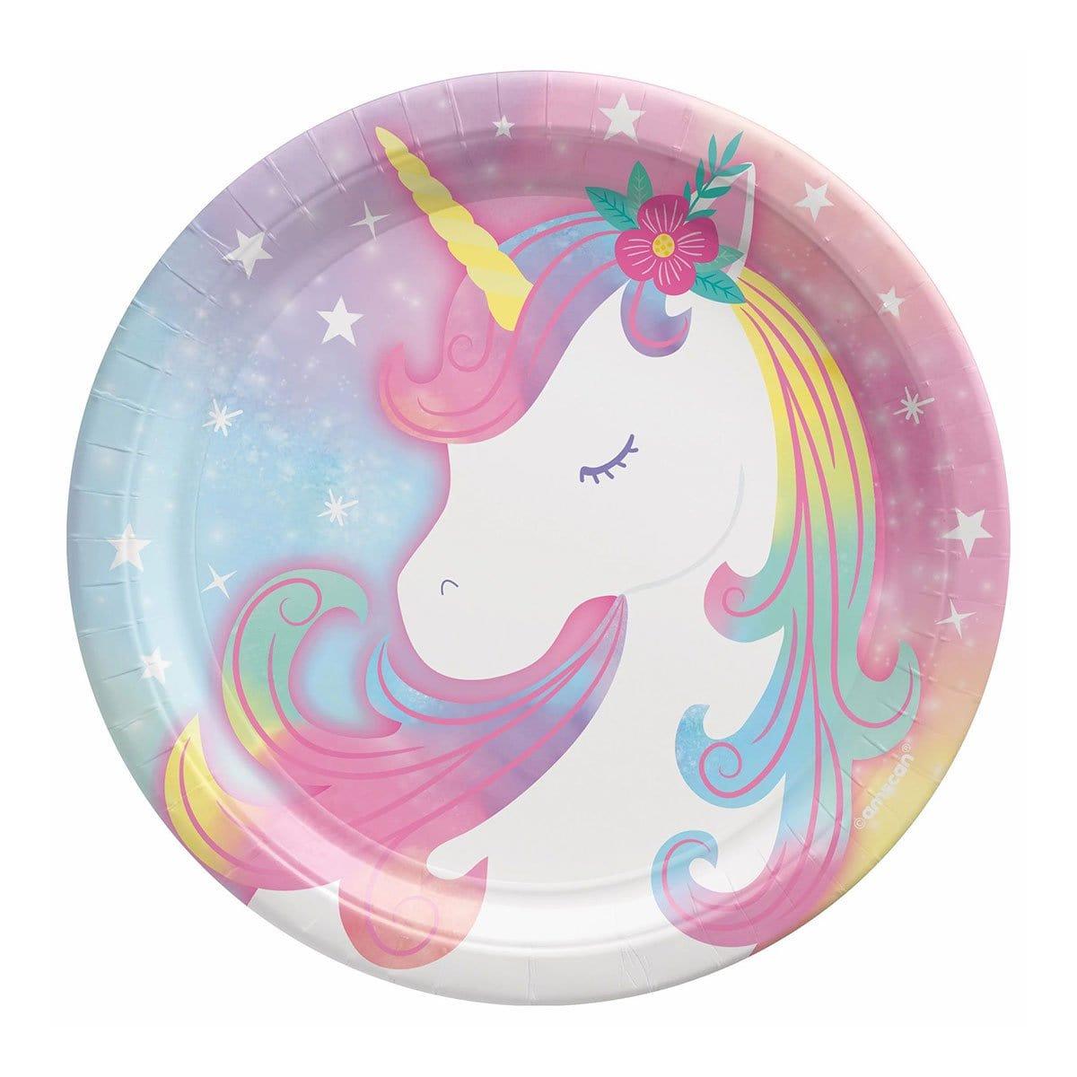 Buy Kids Birthday Enchanted Unicorn Dessert Plates 7 inches, 8 Count sold at Party Expert