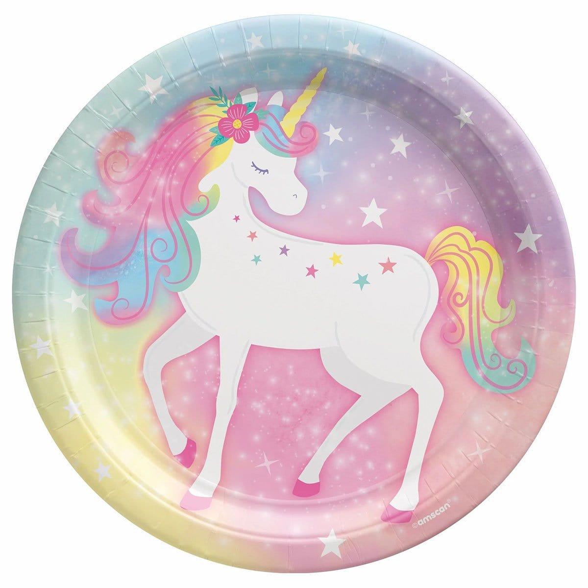 Buy Kids Birthday Enchanted Unicorn Dinner Plates, 9 inches,  8 Count sold at Party Expert