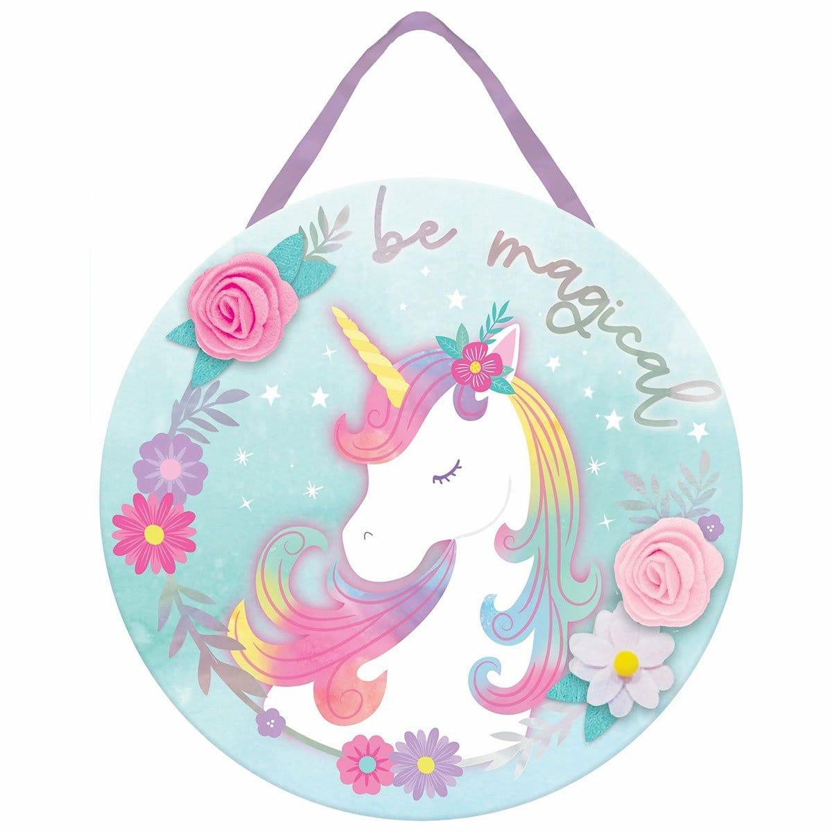 Buy Kids Birthday Enchanted Unicorn Sign sold at Party Expert