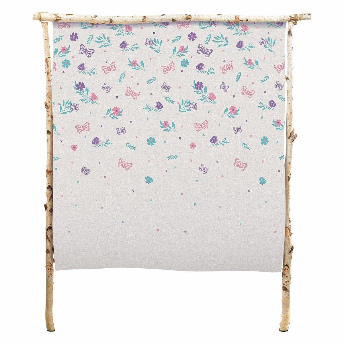 Buy Kids Birthday Flutter Party Canvas Backdrop sold at Party Expert