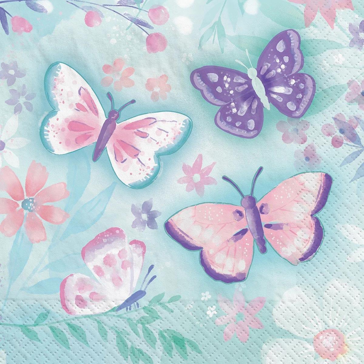 Buy Kids Birthday Flutter Party Lunch Napkins, 16 Count sold at Party Expert