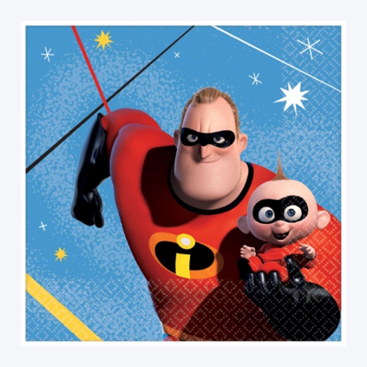 Buy Kids Birthday Incredibles 2 beverage napkins, 16 per package sold at Party Expert