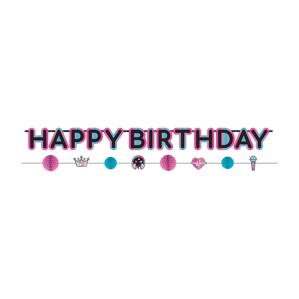 AMSCAN CA Kids Birthday Internet Famous Happy Birthday Paper Double Banner, 144 Inches, 2 Count