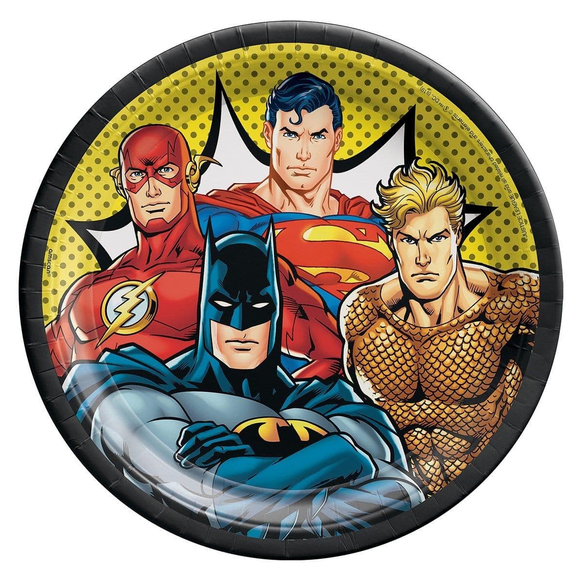 Buy Kids Birthday Justice League Dinner Plates 9 inches, 8 per package sold at Party Expert