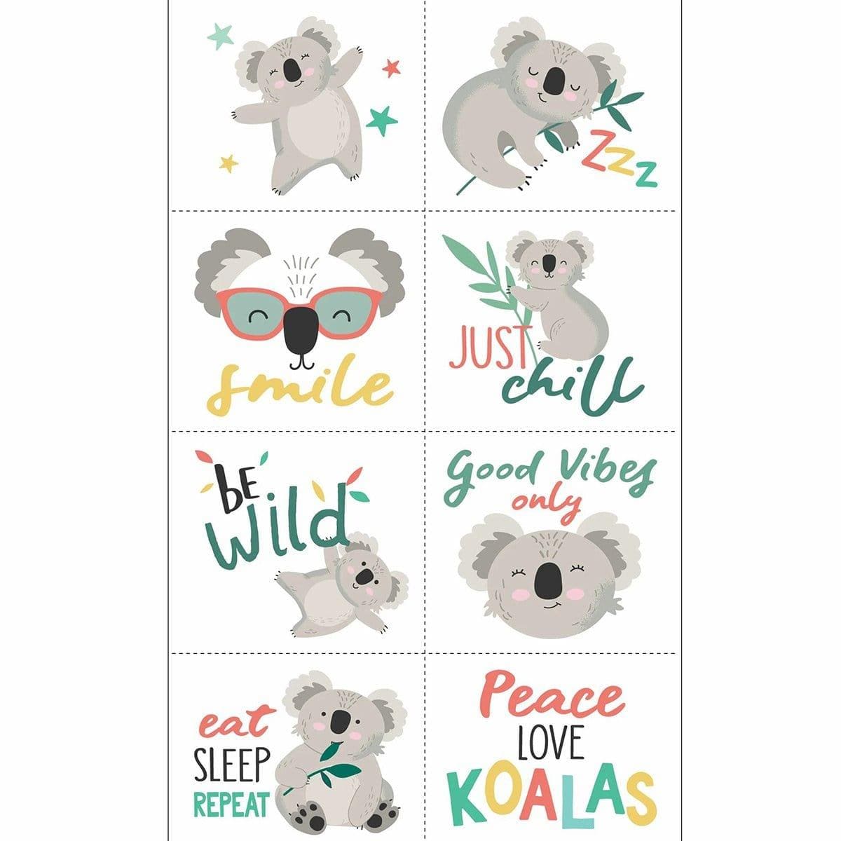 Buy Kids Birthday Koala Party Tattoos, 8 Count sold at Party Expert