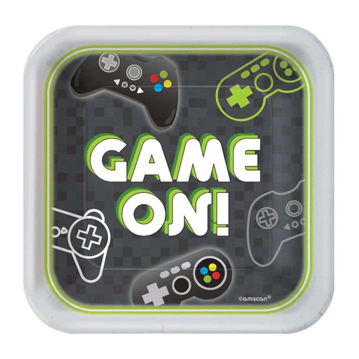 Buy Kids Birthday Level Up Dessert Plates 7 inches, 8 per package sold at Party Expert
