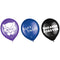 AMSCAN CA Kids Birthday Marvel Avengers Black Panther Wakanda Forever Printed Latex Balloons, Purple, Blue and Black, 6 Count