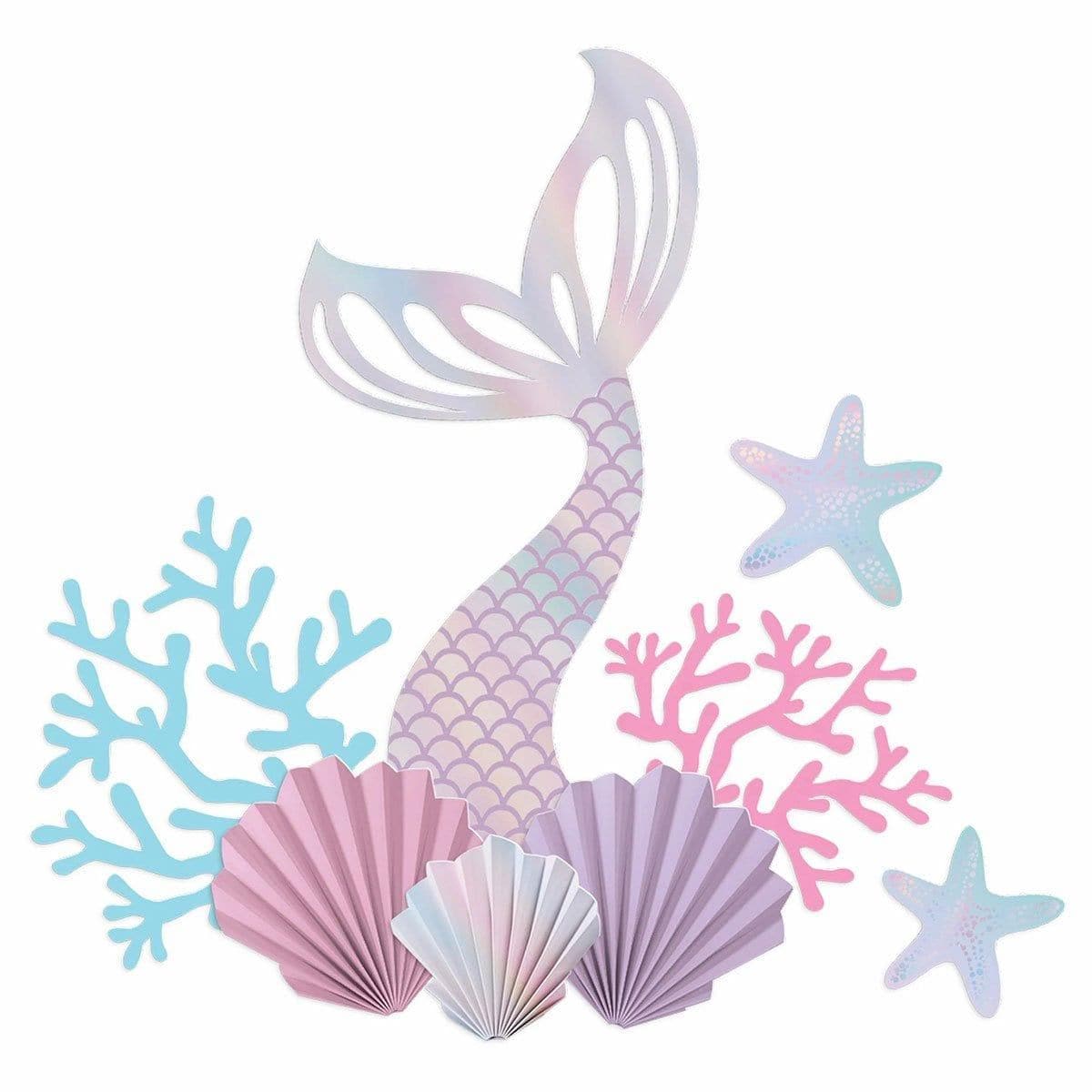 Buy Kids Birthday Mermaid Wall Decorating Kit sold at Party Expert