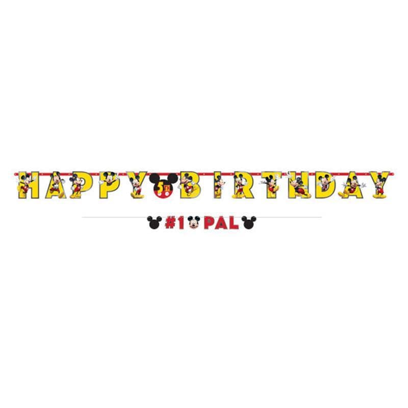 Buy Kids Birthday Mickey Mouse Forever customizable banner sold at Party Expert