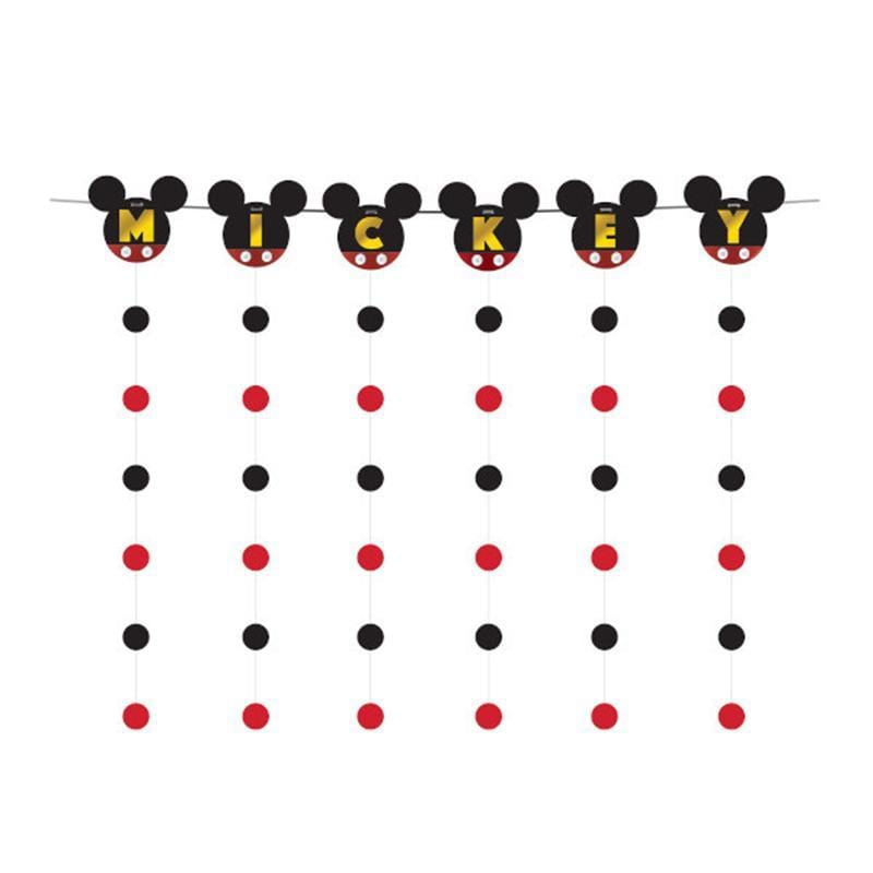 Buy Kids Birthday Mickey Mouse Forever string decorations, 7 per package sold at Party Expert