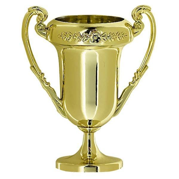 Buy Kids Birthday Mini gold trophies, 12 per package sold at Party Expert
